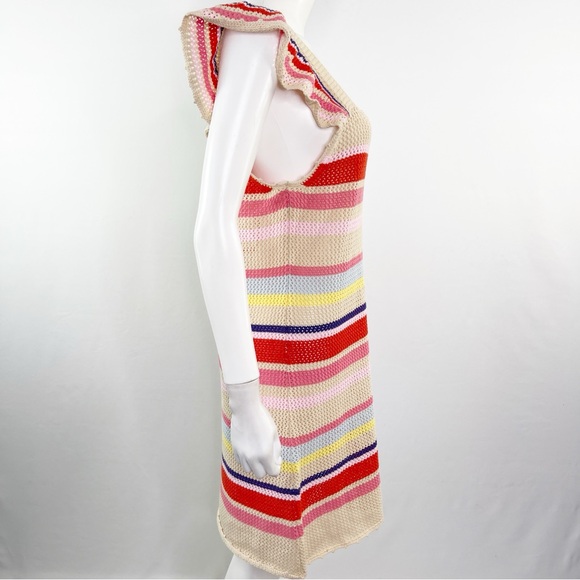 Rails Dress JUNE Tan Multi Stripe Mini Knit Sleeveless Size S - Picture 7 of 15